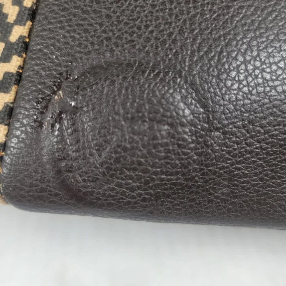Vaan & Co. Women Milano Upcycled Genuine Leather Herringbone Tote - Picture 11 of 15